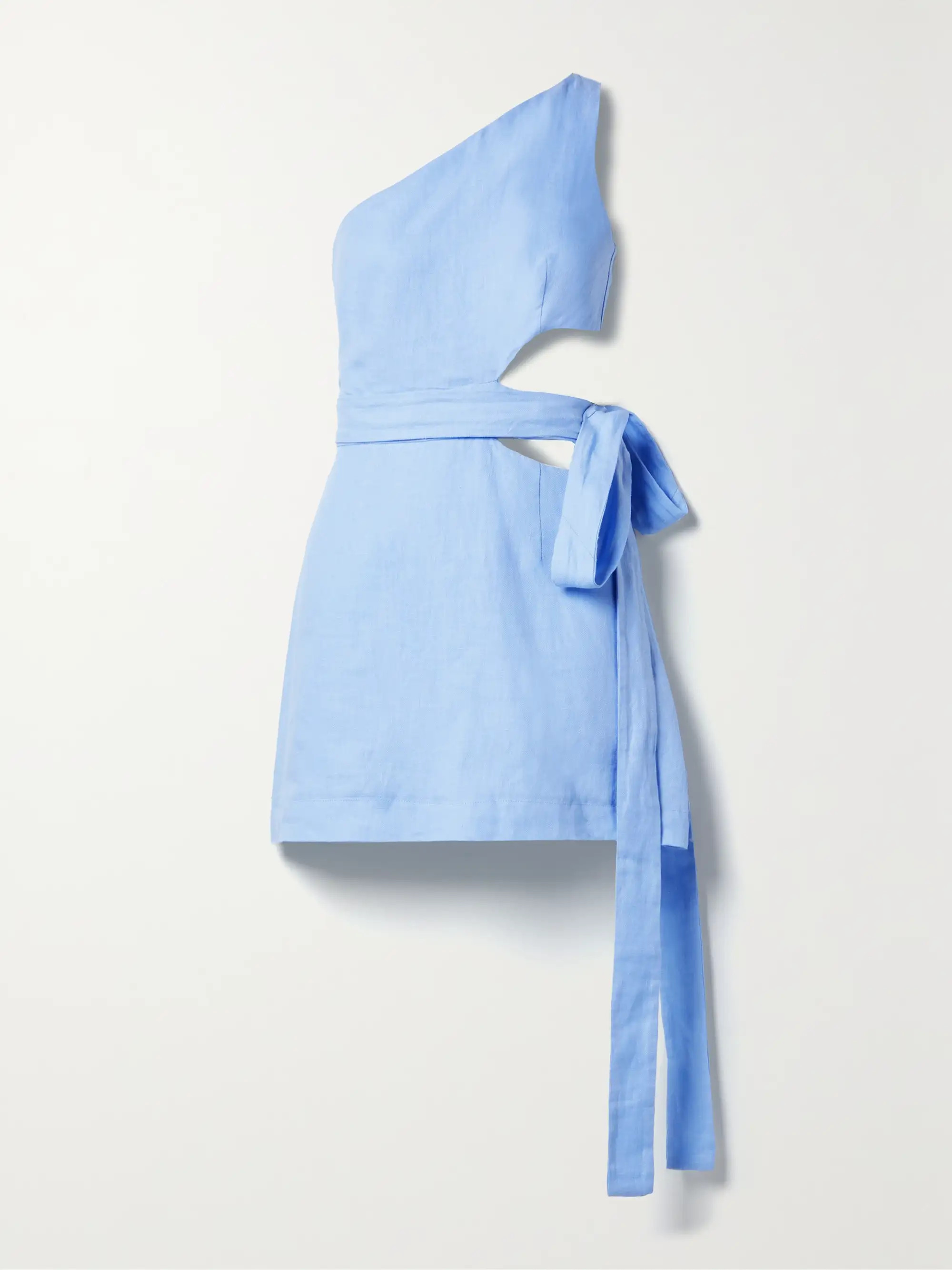 Mytros one-shoulder cutout linen-voile mini dress | NET-A-PORTER (US)