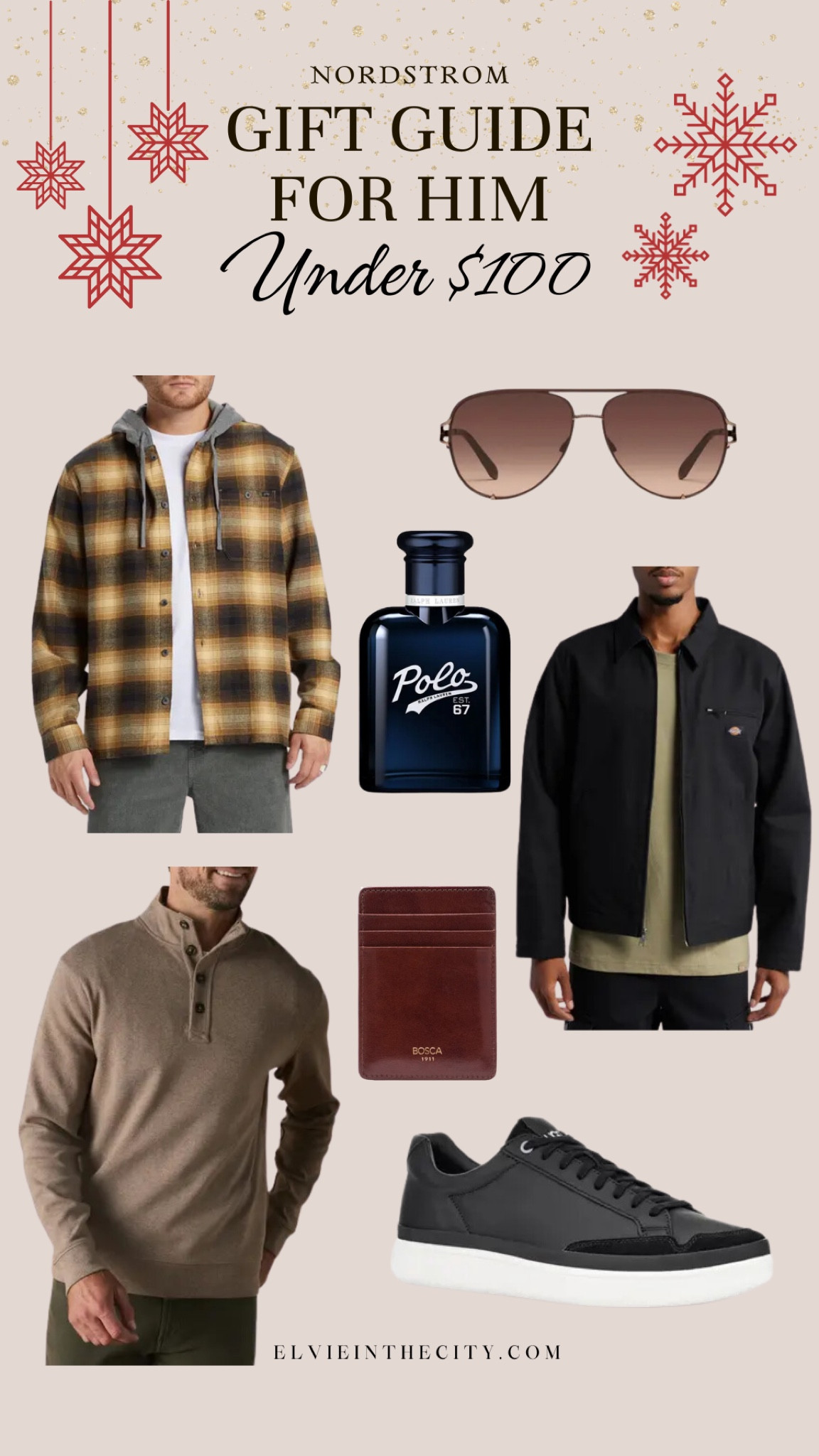 This gift guide for him is all from Nordstrom and everything is under $100. Finds include a Billabong hooded flannel, Polo cologne, Quay sunglasses, a button up sweater, a leather wallet, and Ugg sneakers.

Gifts for men, gifts for him, gifts for dad, gifts under 100

#LTKGiftGuide #LTKFindsUnder100 #LTKMens