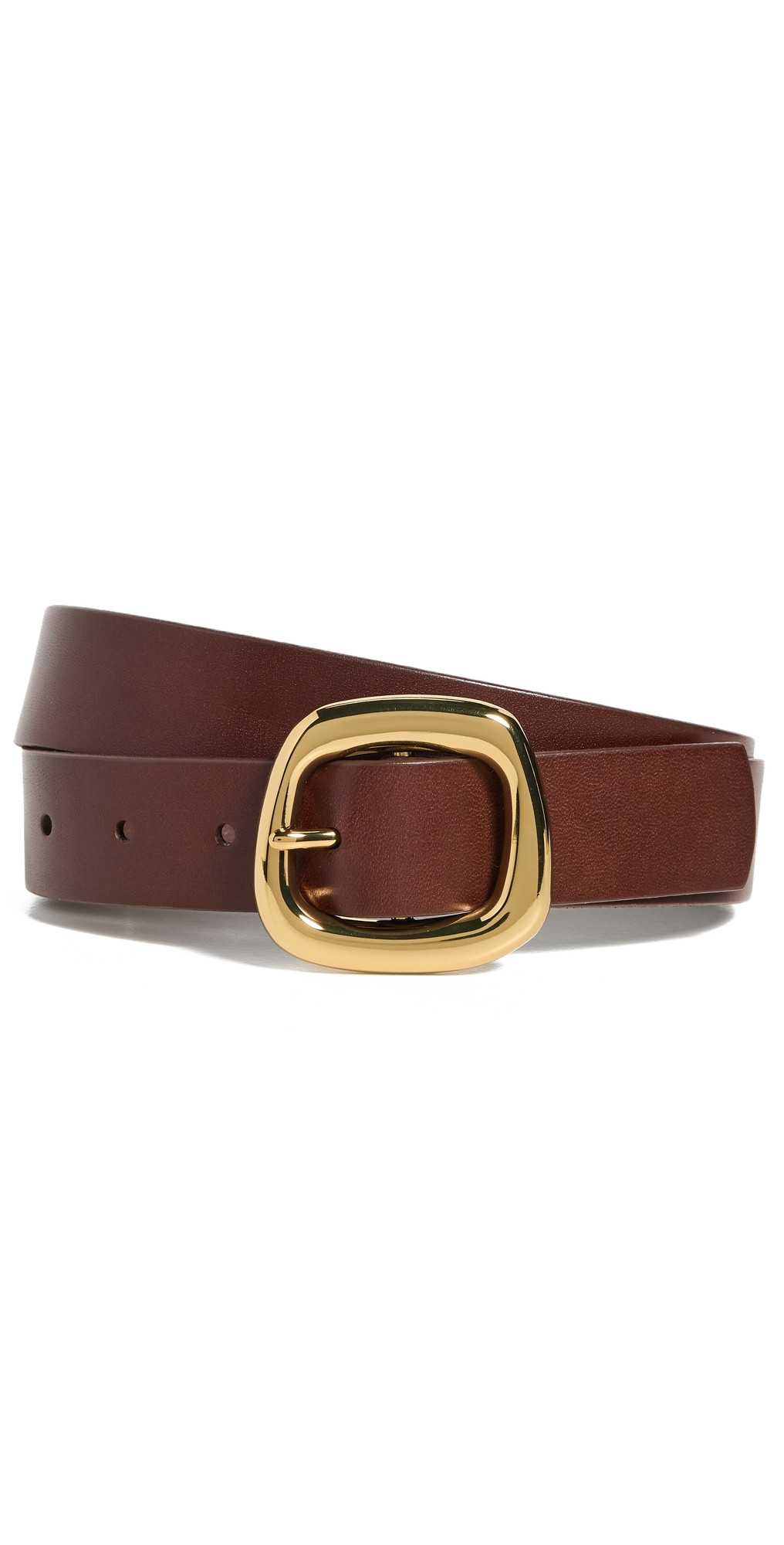Madewell Puffy Buckle Belt Soft Mahogany XL | Shopbop