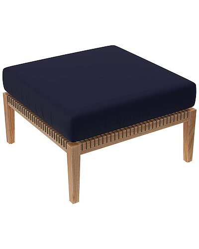 Clearwater Outdoor Patio Teak Wood Ottoman | Gilt & Gilt City