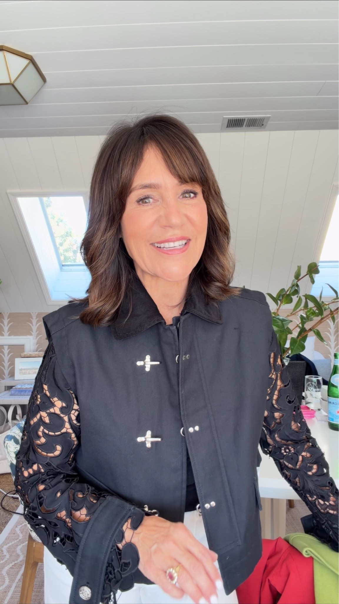 Just got this jacket in the mail and wore it right away!! This is so perfect for any season, and I love the fun lace sleeve detail ⭐️

#LTKootd #LTKOver40 #LTKSeasonal