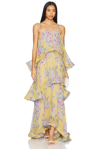 ELLIATT x REVOLVE Armani Maxi Dress in Yellow Floral from Revolve.com | Revolve Clothing (Global)