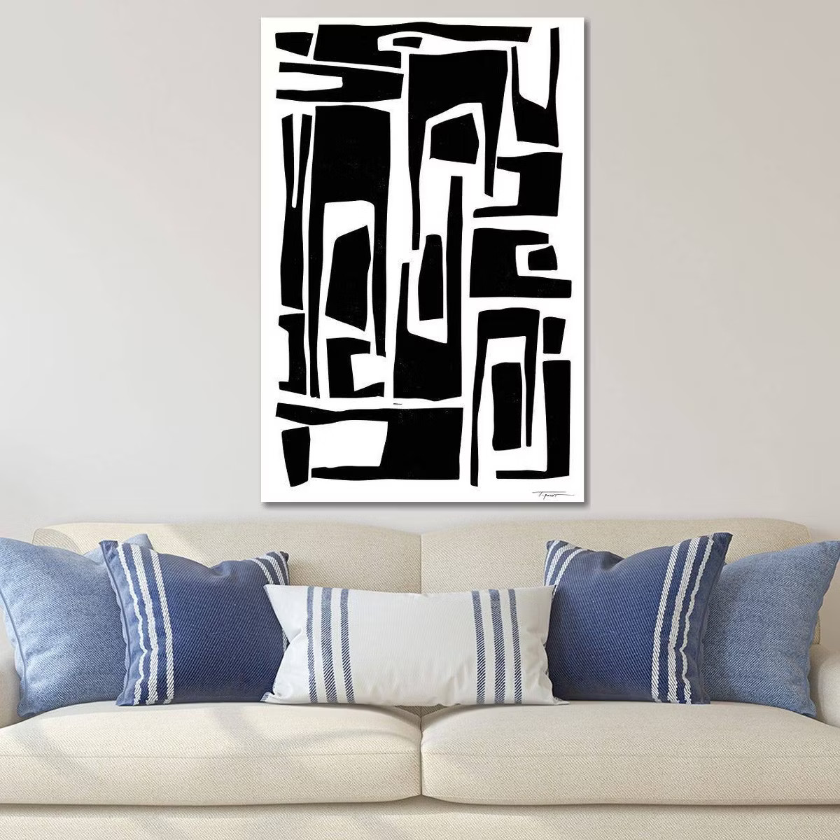 iCanvas Elongated Modern and Abstract Shapes by Statement Goods Canvas Print Wall Art | Target