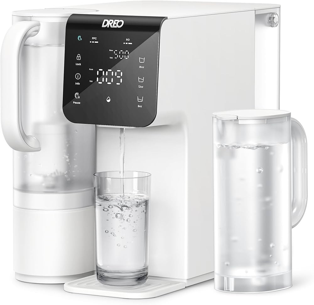 Dreo Reverse Osmosis Water Filter Countertop, 7-Stage RO Water Filtration System, 3:1 Pure to Dra... | Amazon (US)