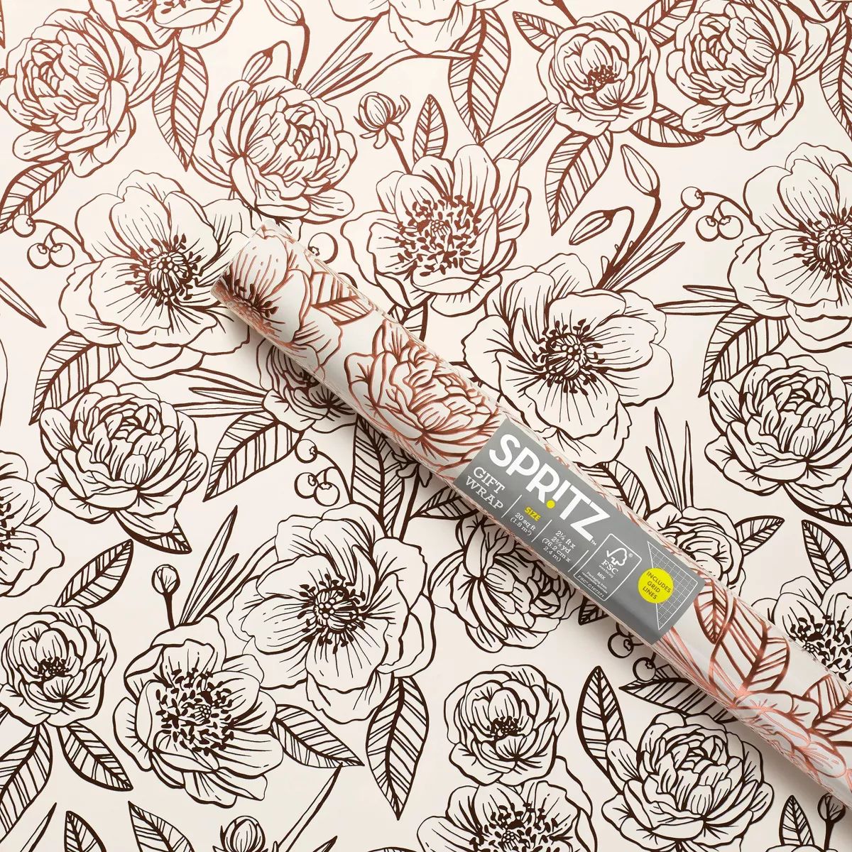 Foil Peonies Gift Wrapping Paper - Spritz™ | Target