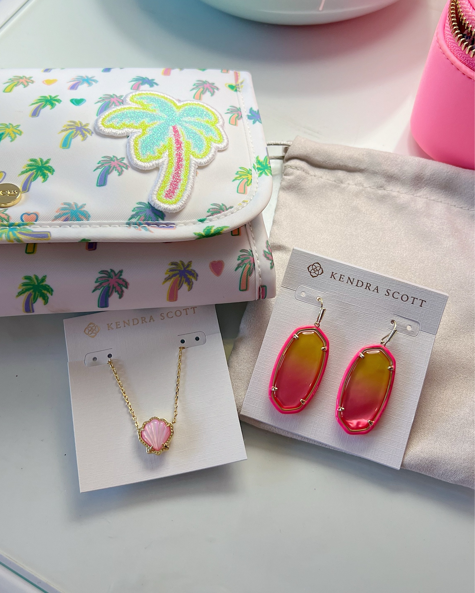 Kendra Scott pink seashell dainty necklace and sunset ombré earrings 🐚 

#LTKFindsUnder100 #LTKGiftGuide #LTKSeasonal