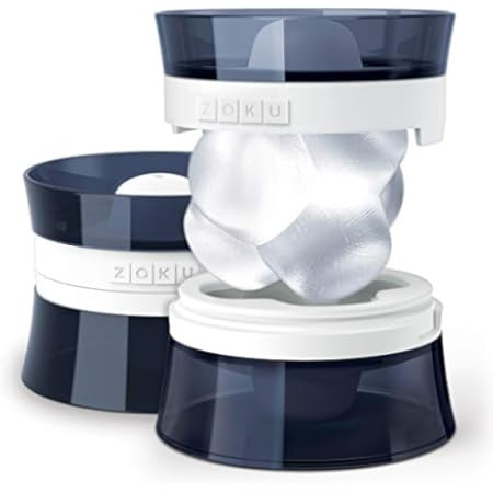 Zoku Silicone Ice Sphere Molds, Set of 2 Stackable Ice Ball Molds, Keep Drinks Colder Longer with... | Amazon (US)