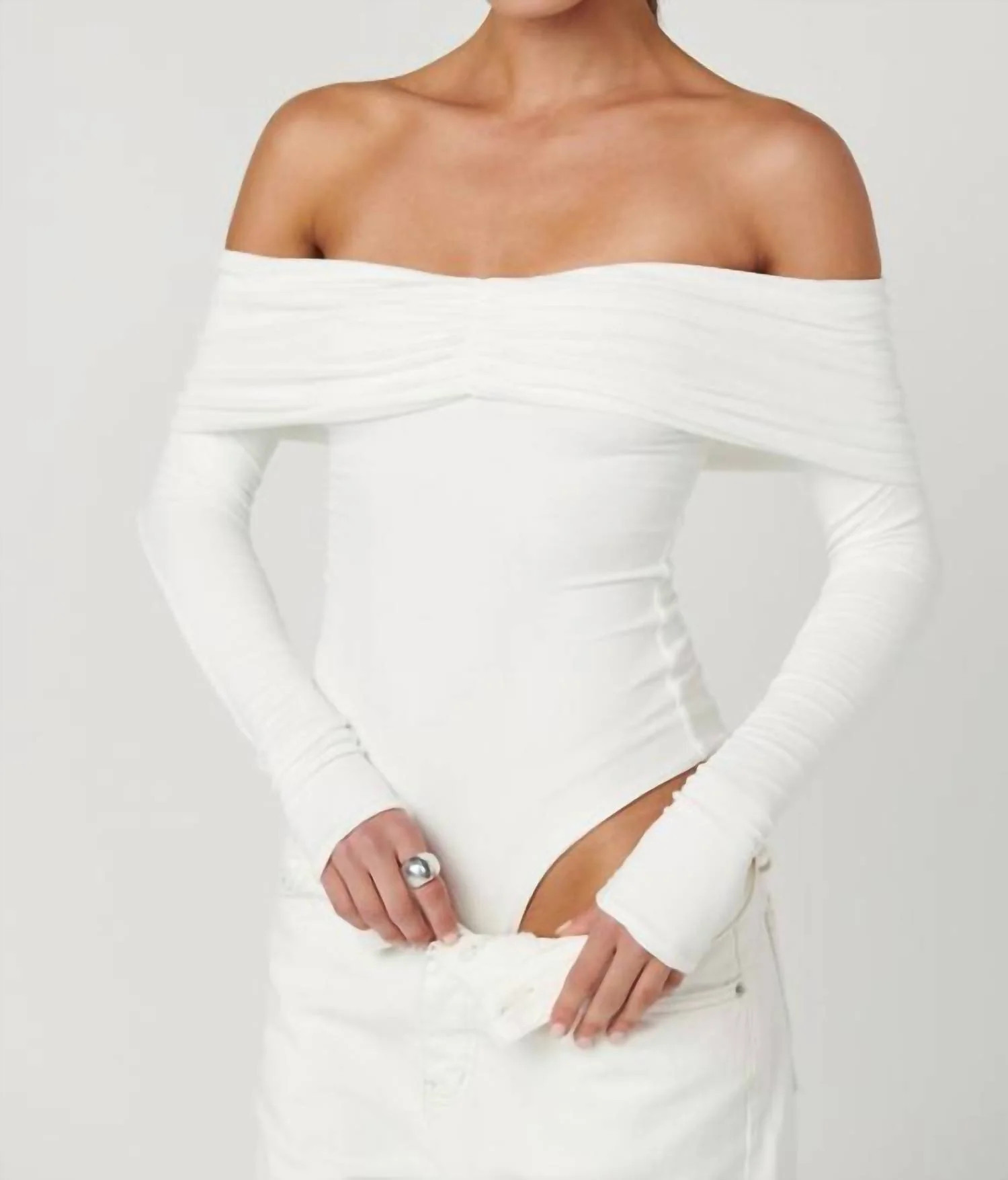 Eisley Bodysuit In White | Shop Simon