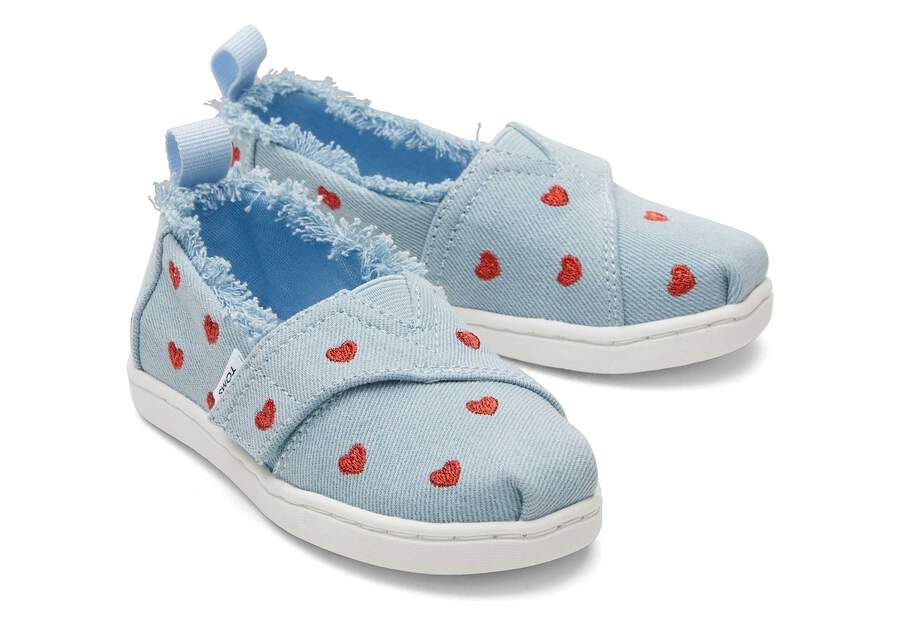 Kids

Tiny Alpargata Denim Hearts Toddler Shoe | Toms Americas