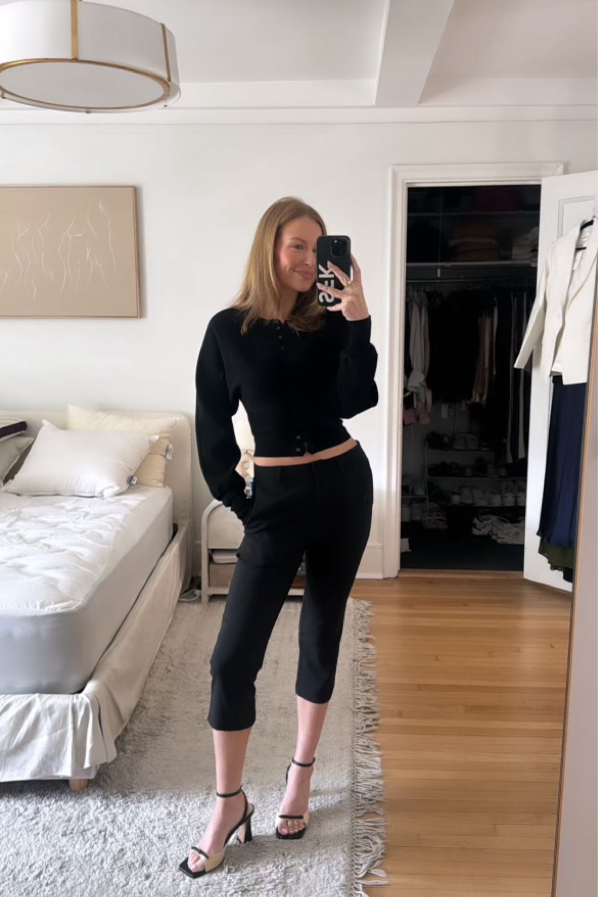 Capris pants and black bottom up sweater 🖤

#LTKSeasonal #LTKStyleTip