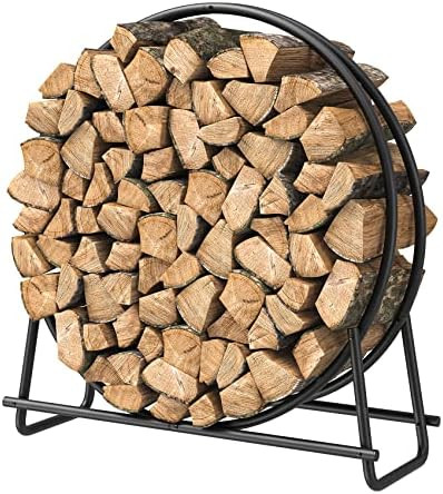 Mr IRONSTONE 41 inch Firewood Rack, Firewood Log Hoop for Indoor Fireplace Wood Storage Ring, Round  | Amazon (US)