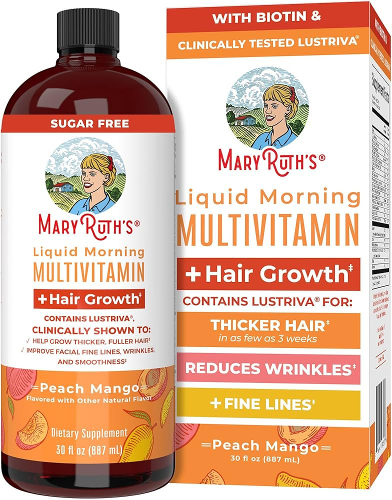 MARYRUTH'S Liquid Multivitamin + Hair Growth | Clinically Tested in Women for Thicker Hair & Faci... | Amazon (US)