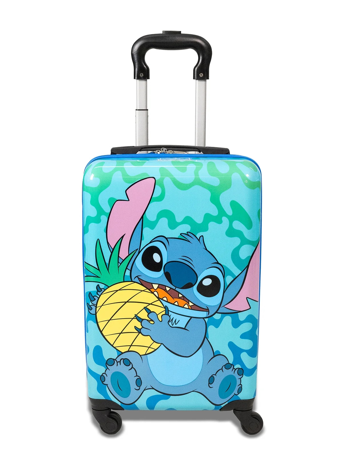 Kid's Disney Lilo and Stitch Character 18" Carry on Hardside ABS Spinner Luggage Suitcase, Blue | Walmart (US)