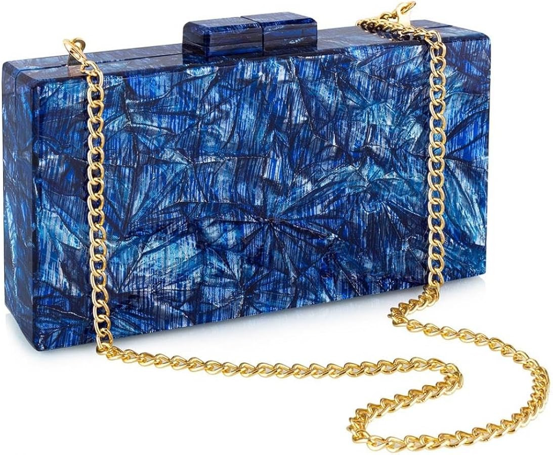 Gets Acrylic Purses and Handbags for Women Pleated Interlayer Unique Evening Clutch Bag for Weddi... | Amazon (US)