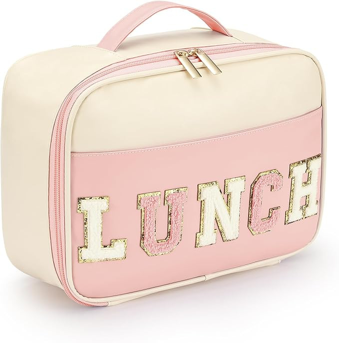 Kids Lunch Bag Insulated Lunch Bags for Women PU leather Lunch Bag for Girls Insulated Lunch Bag ... | Amazon (US)