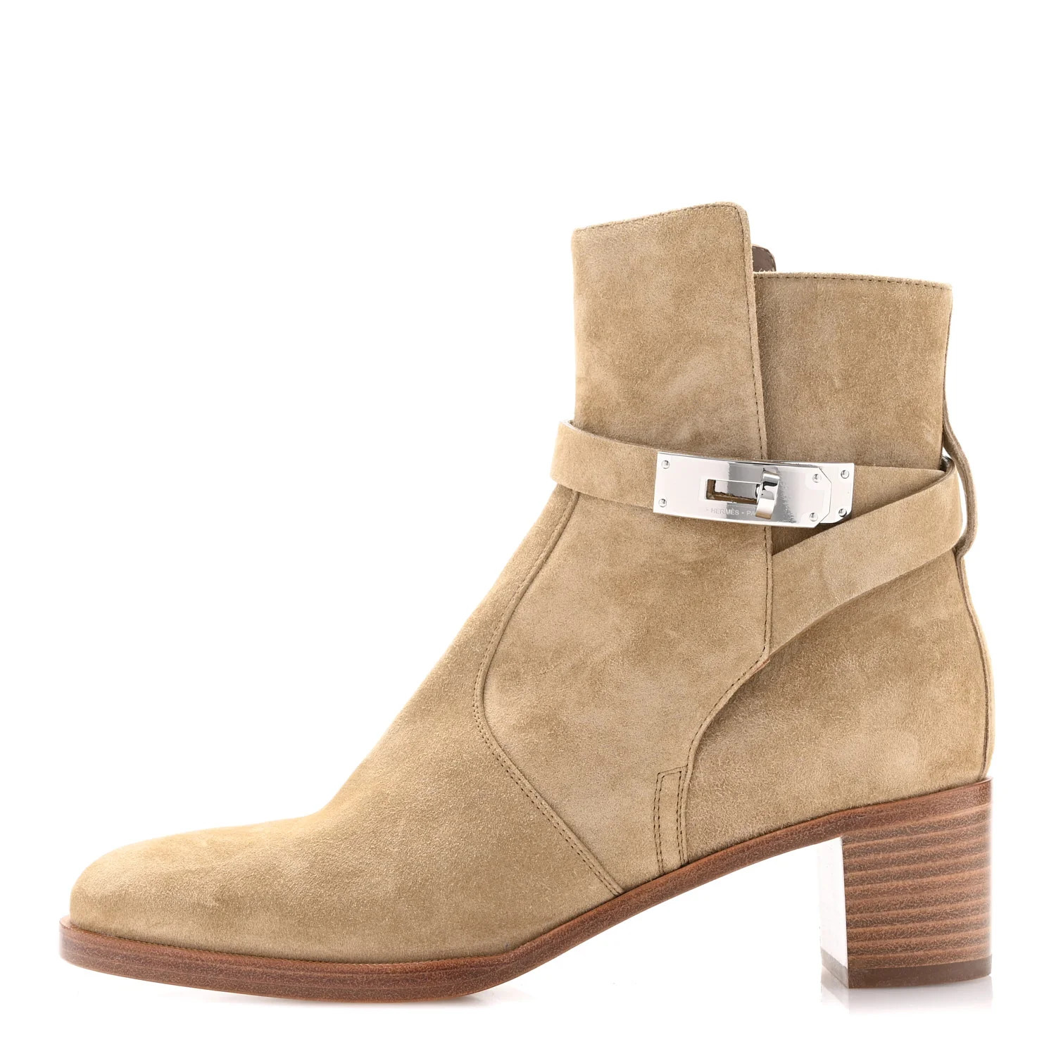 HERMES Suede Frenchie 50 Ankle Boots 36 Beige Gobi | FASHIONPHILE | FASHIONPHILE (US)