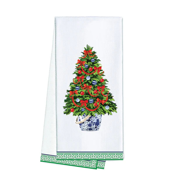 WH Hostess Cotton Tea Towel | Christmas Tree | WH Hostess Social Stationery