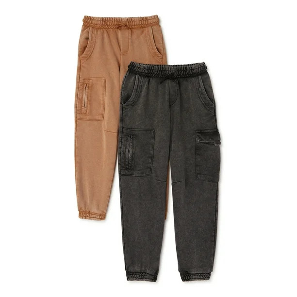 Wonder Nation Boys Knit Joggers, 2-Pack, Sizes 4-18 & Husky - Walmart.com | Walmart (US)