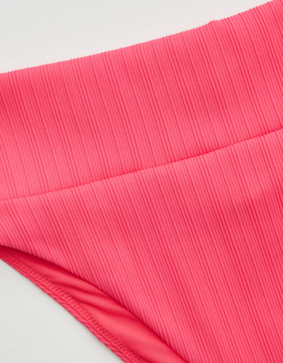 Aerie Striped Ribbed High Cut Cheeky Bikini Bottom | American Eagle Outfitters (US & CA)