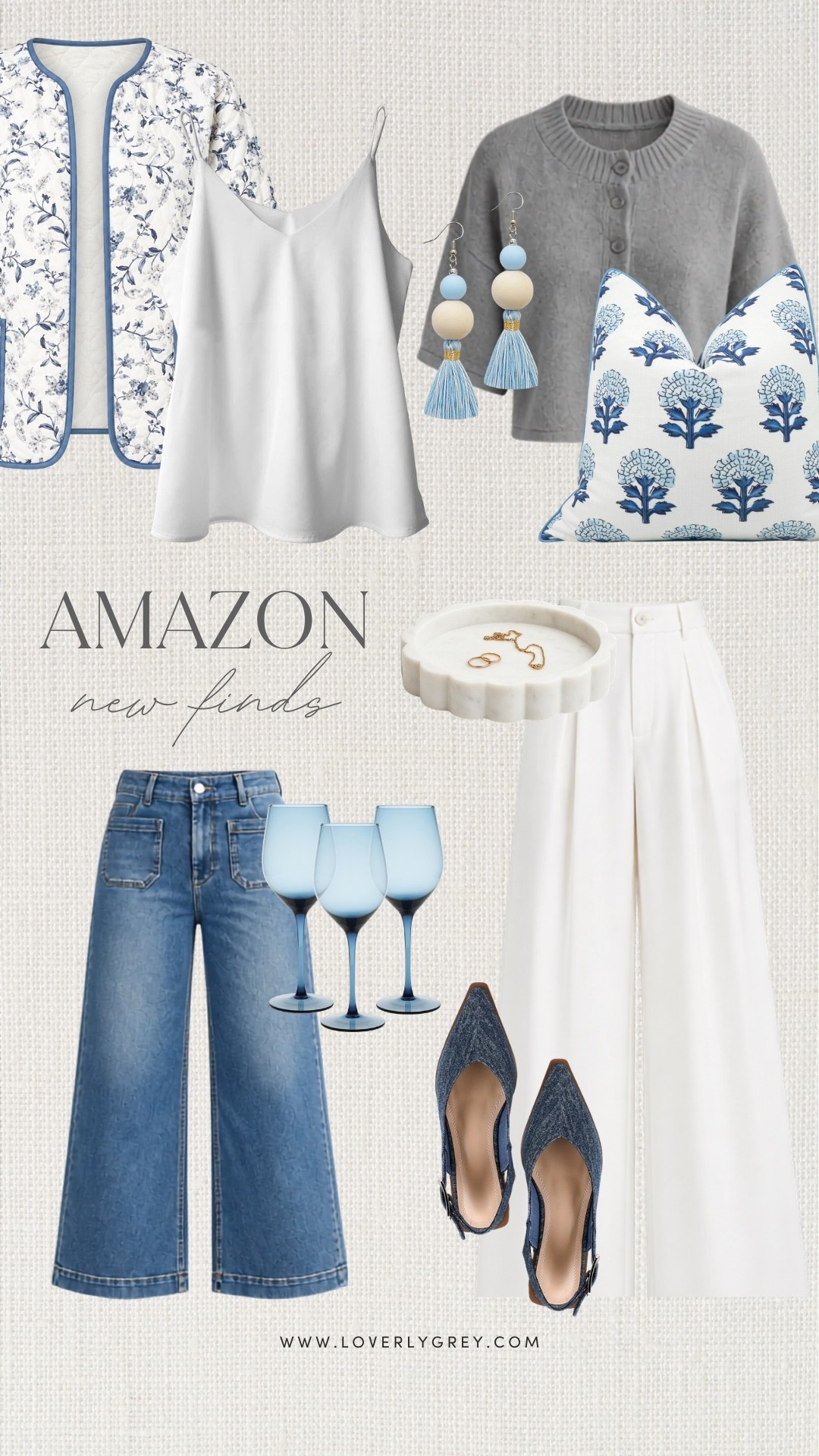 I’m loving this blue, white and denim mix for fall! The floral jacket, cozy cardigan, wide leg jeans and blue accessories feel so fresh while still being easy to wear. These Amazon fall fashion finds are perfect for putting together polished casual fall outfits, workwear looks and everyday Amazon outfits for women.

#LTKSeasonal #LTKHome #LTKgrwm