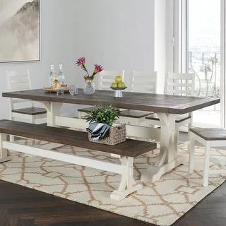 The Gray Barn Hive Coop Reclaimed Pine Two-tone Dining Table - 30Hx94Wx40D | Bed Bath & Beyond