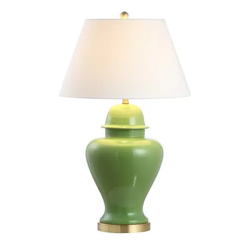JONATHAN Y Sagwa 33"" Ceramic/Iron Modern Classic LED Table Lamp in Green at Nordstrom | Nordstrom