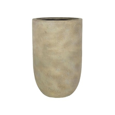 Origin 21 Large (25-65-Quart) 9.75-in W x 17.75-in H Light Aged Ivory Mixed/Composite Planter Low... | Lowe's