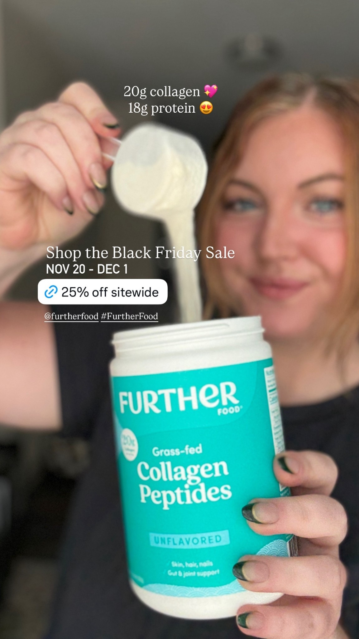 Collagen Protein from Further Food + 25% off sitewide Nov 20-Dec 1

#LTKCyberWeek 

#LTKfitnessgoals #LTKSaleAlert