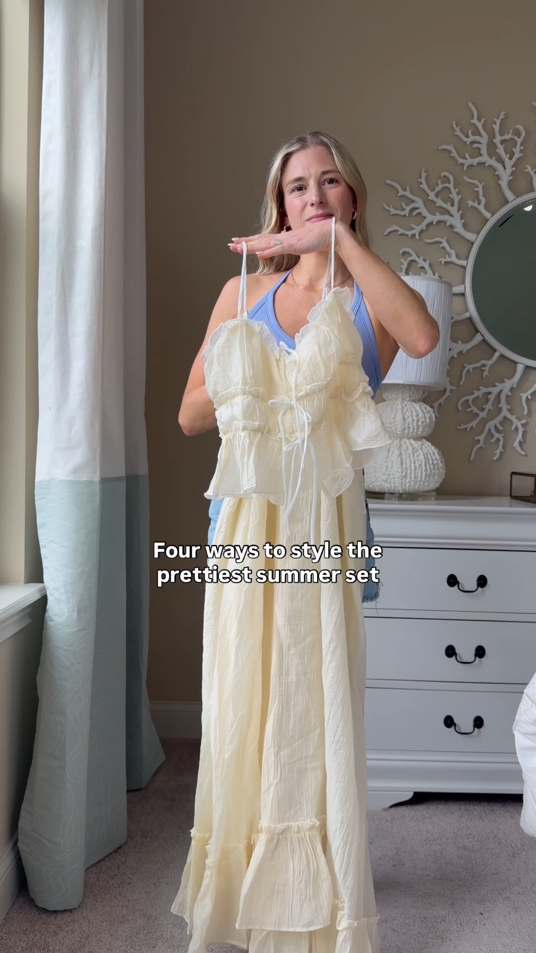 This is the prettiest summer set I’ll be wearing all season long! It’s giving euro summer! Xs tts! 💛💛💛💛💛💛💛￼ 

summer outfits. Summer outfit ideas. Summer matching sets. Euro summer outfits. European summer outfits. Europe vacation outfits. White neck group. White maxi skirt outfits. Summer styles. Summer dresses.

#LTKgrwm #LTKootd