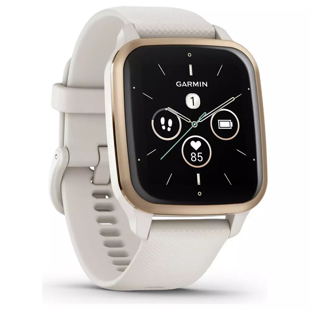 Garmin Venu Sq 2 Music Edition Smart Watch - Ivory/ Gold113/2678 | argos.co.uk