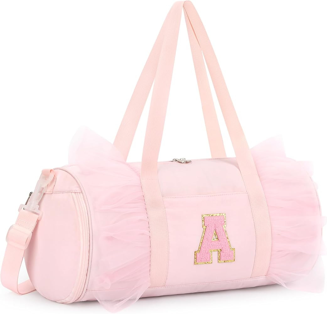 mibasies Dance Bag for Girls 6-8: Kids Duffle Bag - Ballet Bags - Personalized Letter Girls Gifts... | Amazon (US)