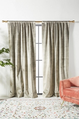 Velvet Slub Blackout Curtain | Anthropologie (US)