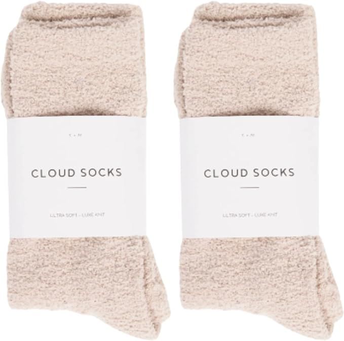Unboxme Gifts Warm & Cozy Fuzzy Super Soft Luxurious Fabric Sleep Socks | Ultra-Luxe Cloud Sock F... | Amazon (US)