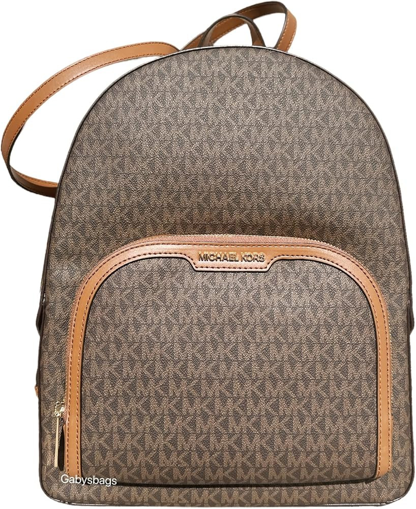 Michael Kors Jaycee Logo Backpack (Dark Powder Blush) | Amazon (US)