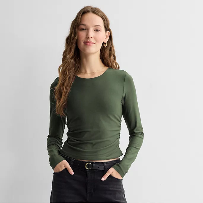 Juniors' Pink Republic Fleece Mockneck Pullover | Kohl's