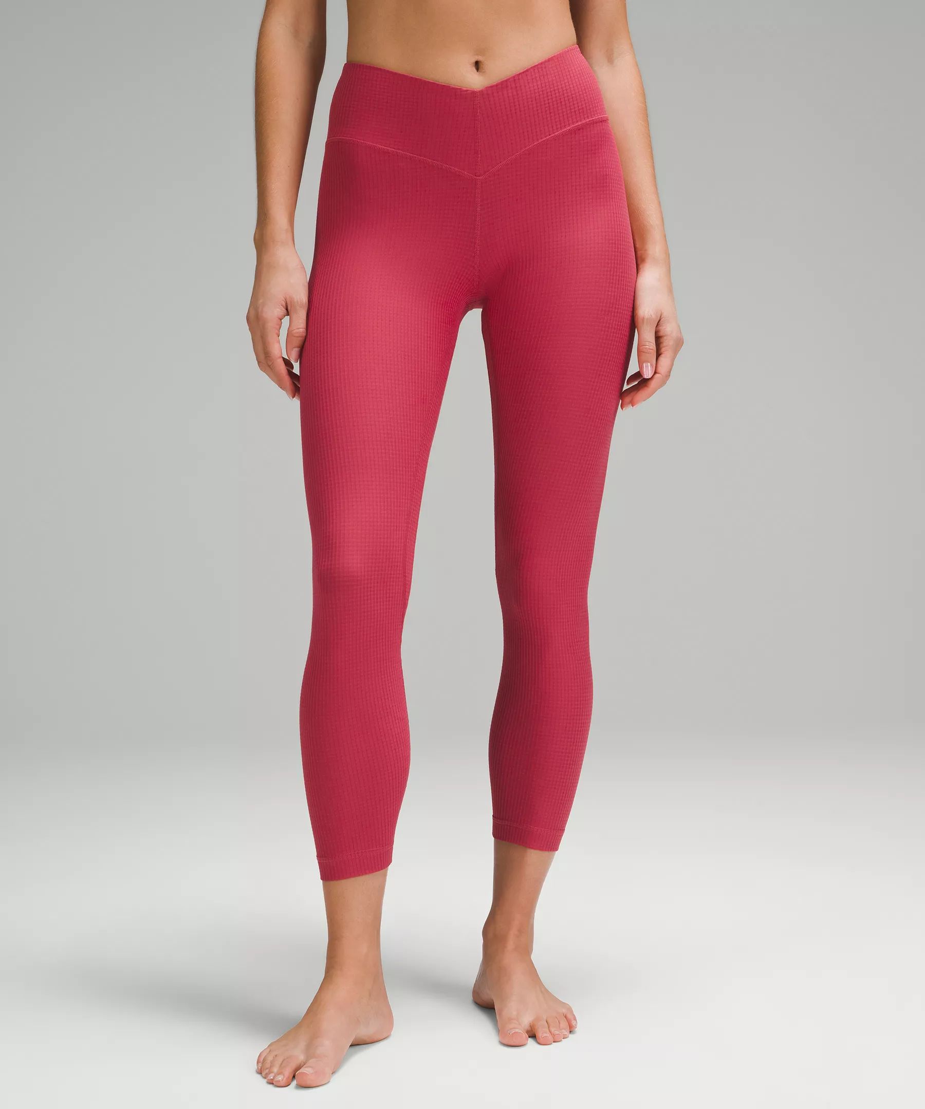 V-Waist Yoga Tight 25" *Grid Texture | Women's Leggings/Tights | lululemon | Lululemon (US)