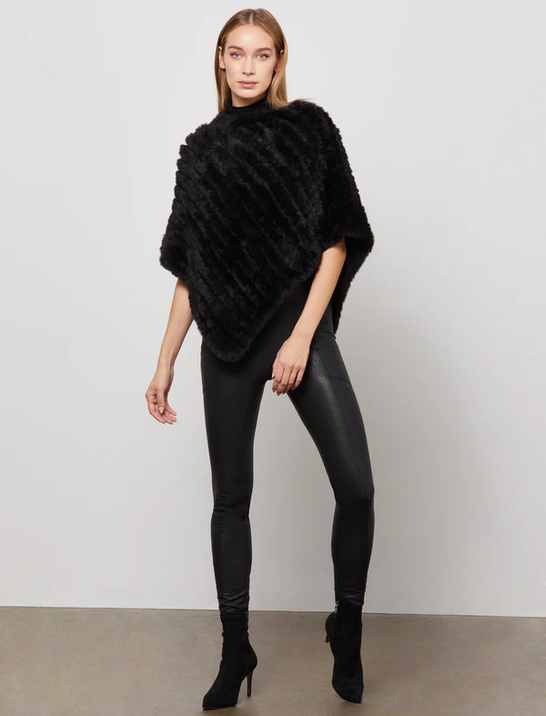 Elinor Faux Fur Poncho Capelet | BCBG Max Azria 