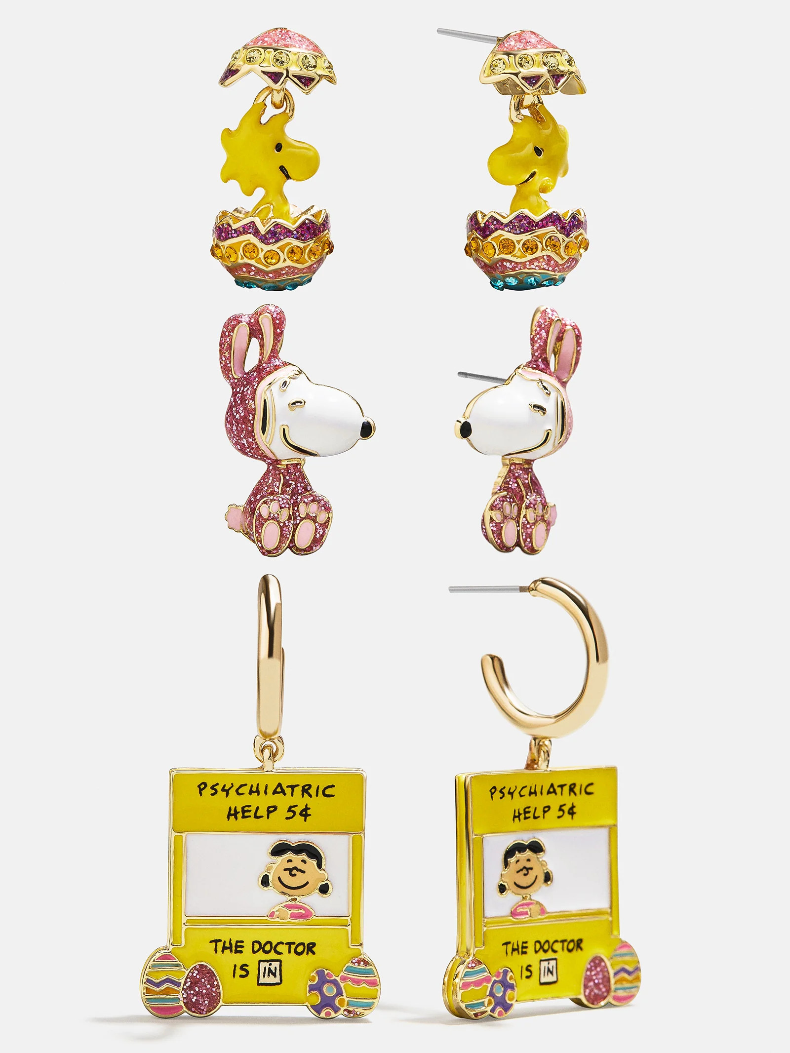 Peanuts Easter Earring Set - Yellow | BaubleBar