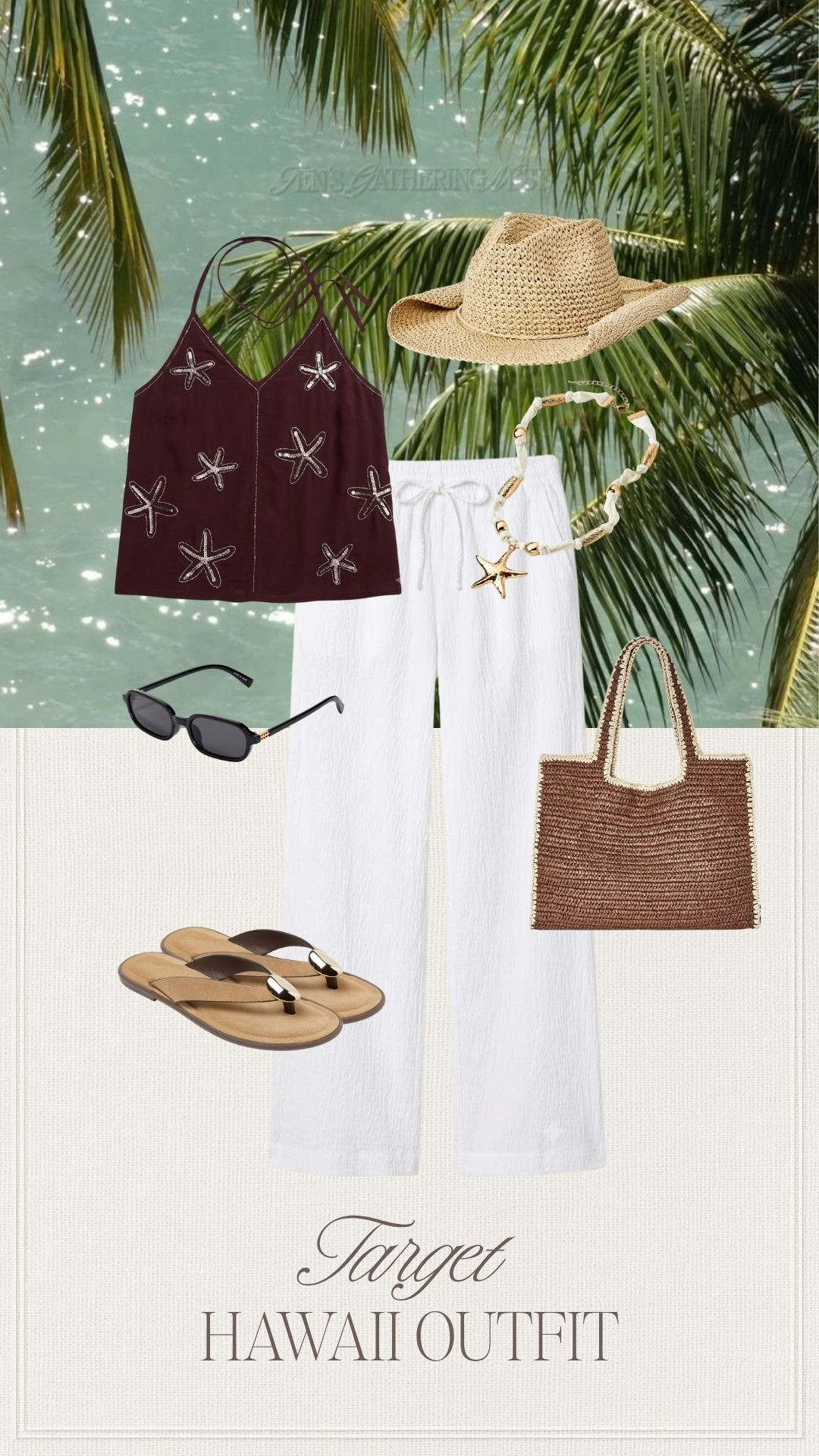 Target Hawaii outfit 🌴 Coastal vacation pieces with breezy whites, raffia accessories + starfish details.

#targetstyle #targetfinds #hawaiioutfit #vacationoutfit #coastalstyle #beachoutfit #summerfashion #whitepants #raffiabag #ltkfashion #affordablefashion #outfitinspo

#LTKootd #LTKSeasonal #LTKTravel