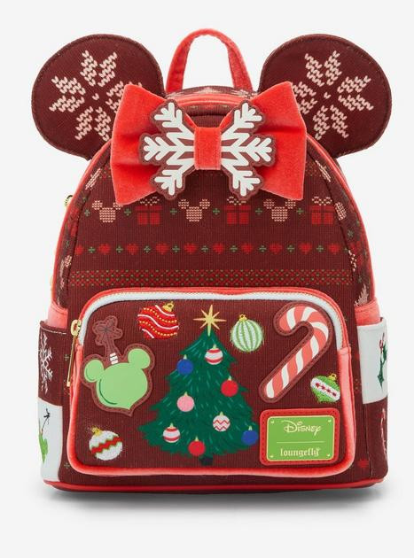 Loungefly Disney Minnie Mouse Sweater Holiday Mini Backpack — BoxLunch Exclusive | BoxLunch