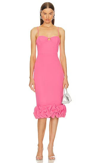 Roja Midi Dress in Hot Pink Dress | Light Pink Dress | Blush Pink Dress  | Revolve Clothing (Global)