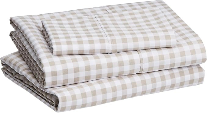 Amazon Basics Lightweight Wrinkle Resistant Polyester Microfiber Bed Sheet Set with 14" Deep Pock... | Amazon (US)