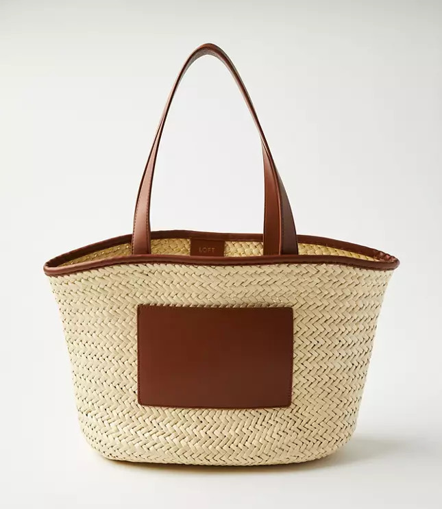 Straw Basket Tote | LOFT