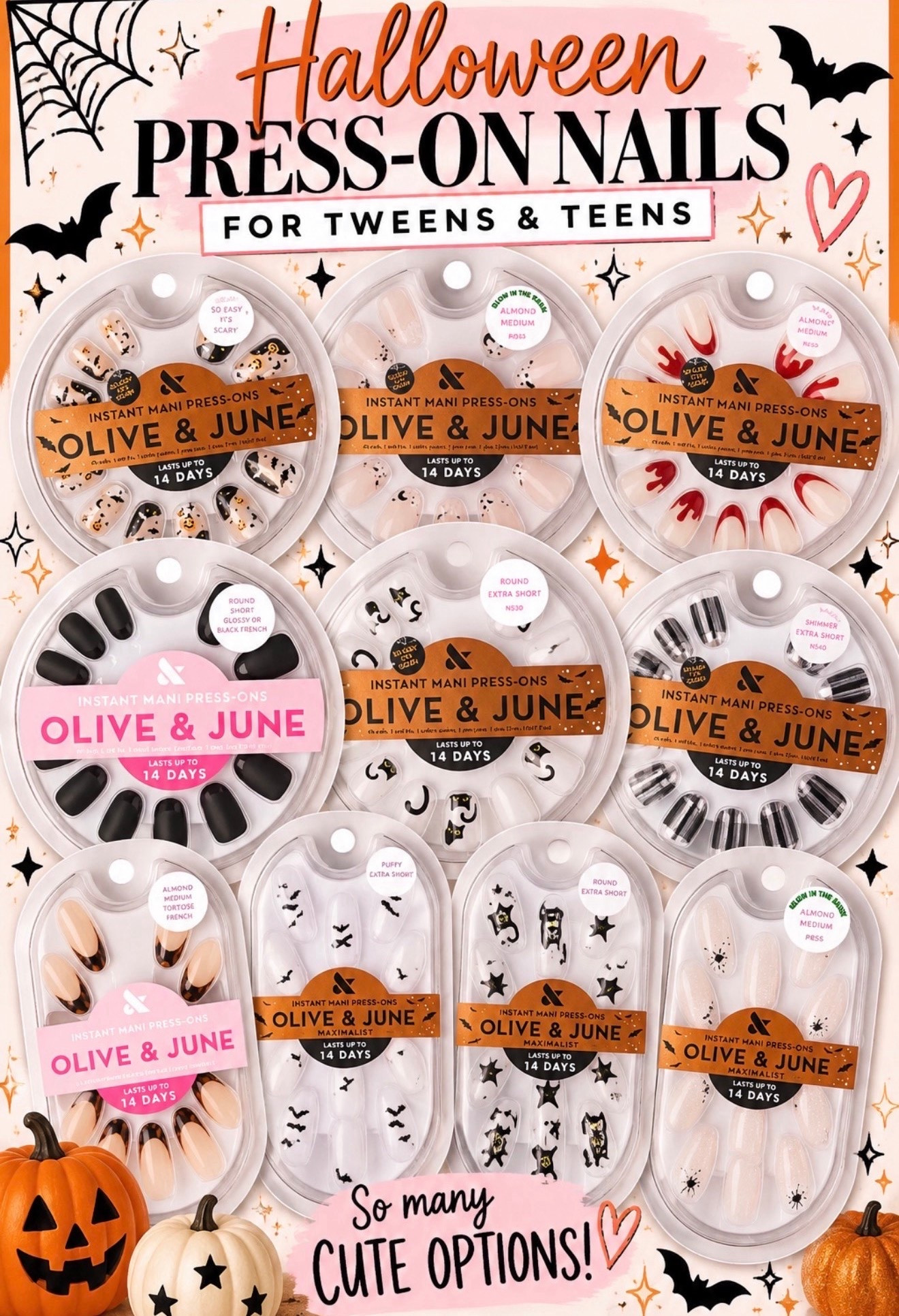 Halloween press on nails for tweens and teens

#LTKSeasonal