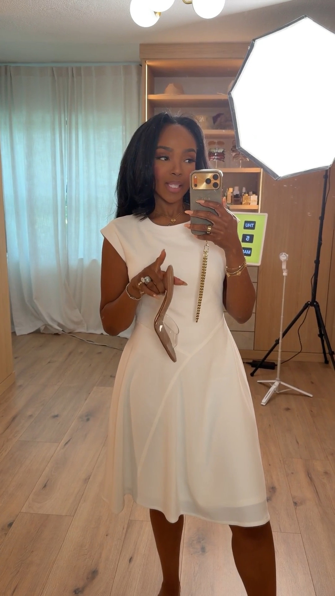 Scroll to shop!! This elegant white mini dress styled with neutral clear heels is perfect for Easter, bridal events, date nights, brunch, vacation dinners, or summer parties. @Macys 

#LTKSeasonal #LTKootd #LTKPetite

#LTKgrwm #LTKootd #LTKdayinmylife