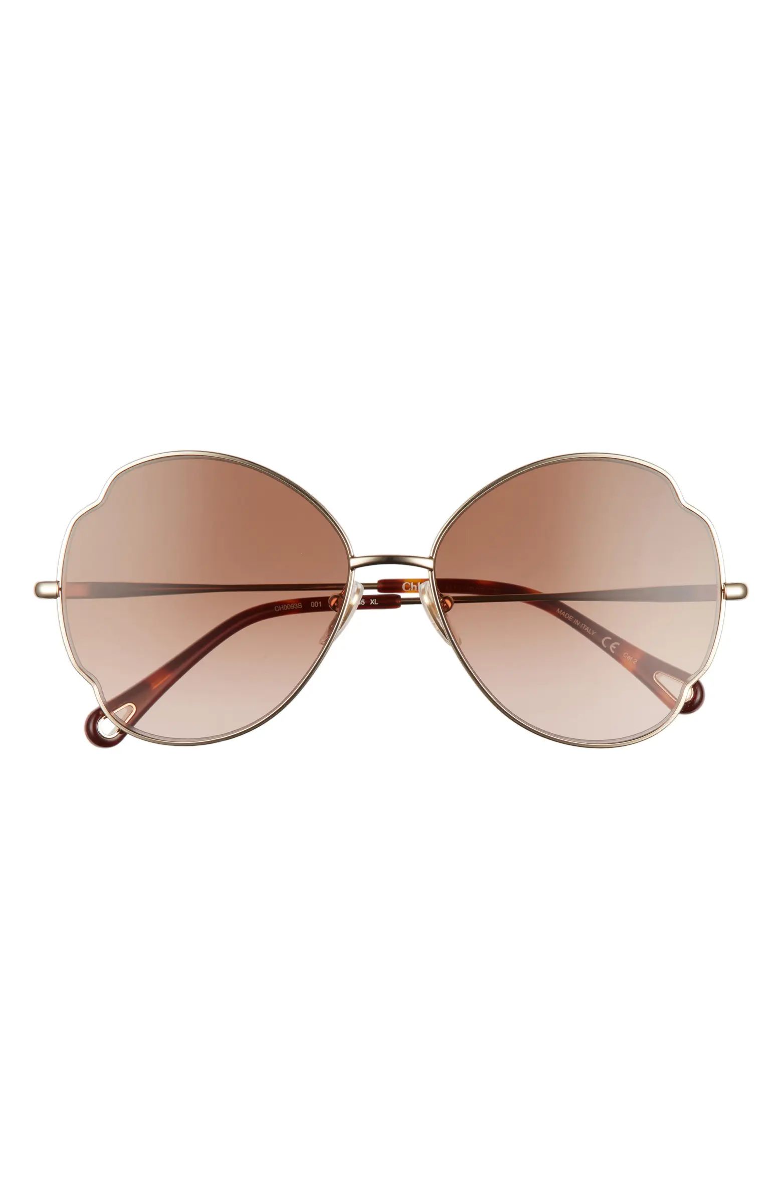 Chloé 60mm Gradient Butterfly Sunglasses | Nordstrom | Nordstrom