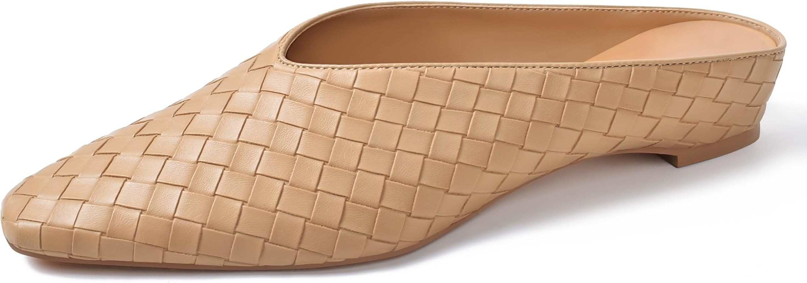 Woven Mules for Women Slip on Comfortabke Metallic Slides Ladies Trendy Square Toe Hidden Wedge M... | Amazon (US)