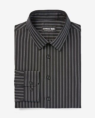 Extra Slim Striped Stretch Cotton 1MX Dress Shirt | Express