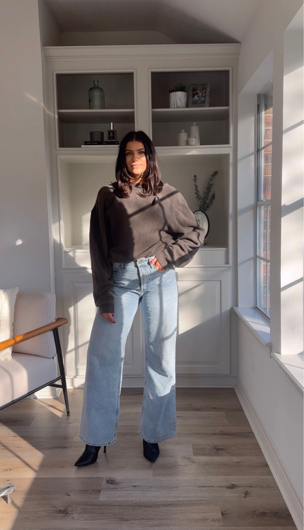 Green cardigan is thrifted- linking similar for you girls
Boots are TTS and so comfy. Linking wide calf version, too. 
Jeans are H&M. Linking this years version. TTS


#LTKstyletip #LTKsalealert #LTKfindsunder50