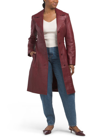 Leather Trench Coat | TJ Maxx